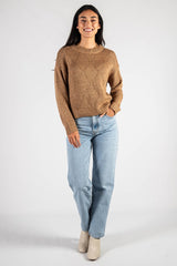 BEFORE YOU COLLECTION LONG SLEEVE GLITTER KNIT SWEATER