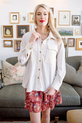 All A Dream Shacket In Ivory