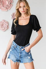 Bubble Sleeved Bodysuit