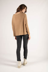 Waffle Knit Dolman Sleeve Top