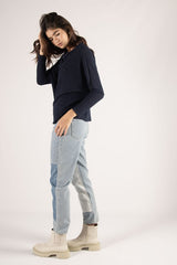 Waffle Knit Dolman Sleeve Top