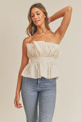 Tube Top With Fitted Waistband