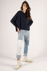 Waffle Knit Dolman Sleeve Top