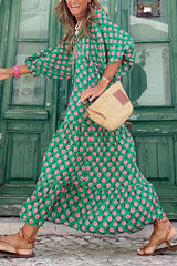 Puff Sleeve Maxi Dress