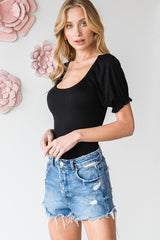 Bubble Sleeved Bodysuit