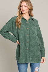Oversized Cordroy Button Down Shirt