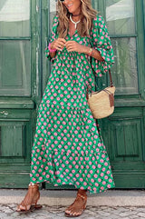 Puff Sleeve Maxi Dress