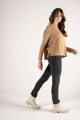 Waffle Knit Dolman Sleeve Top