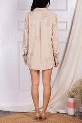 Star Patch Button Up Top