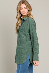 Oversized Cordroy Button Down Shirt
