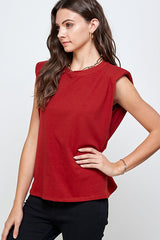 Melon Padded Sleeveless Top