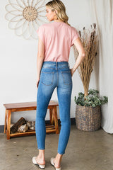 Solid Basic Round Neck Short Sleeve Bodysuit