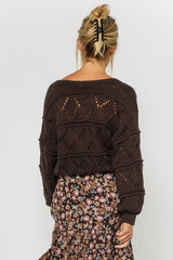 Olivaceous Sweater Cardigan In Brown