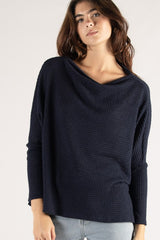 Waffle Knit Dolman Sleeve Top