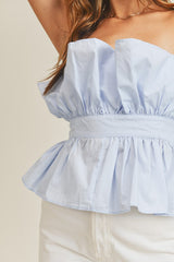 Tube Top With Fitted Waistband