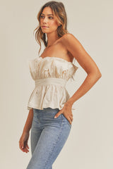 Tube Top With Fitted Waistband