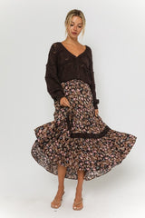 Olivaceous Sweater Cardigan In Brown