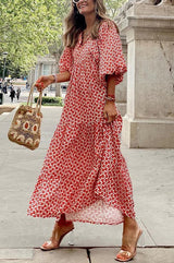 Puff Sleeve Maxi Dress