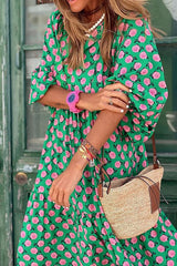 Puff Sleeve Maxi Dress