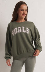 Z SUPPLY Oversized Goal Sweatshirt