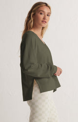 Z SUPPLY Open Back Sweatshirt