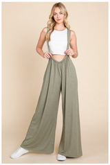 Vanilla Bay Solid DTY Brushed Oversized Suspender Jumpsuit