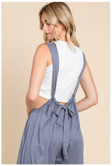 Vanilla Bay Solid DTY Brushed Oversized Suspender Jumpsuit