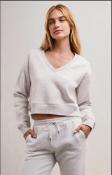 Z SUPPLY Skimmer V Neck Sweatshirt