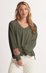 Z SUPPLY Open Back Sweatshirt
