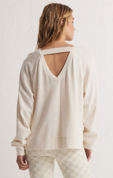 Z SUPPLY Open Back Sweatshirt