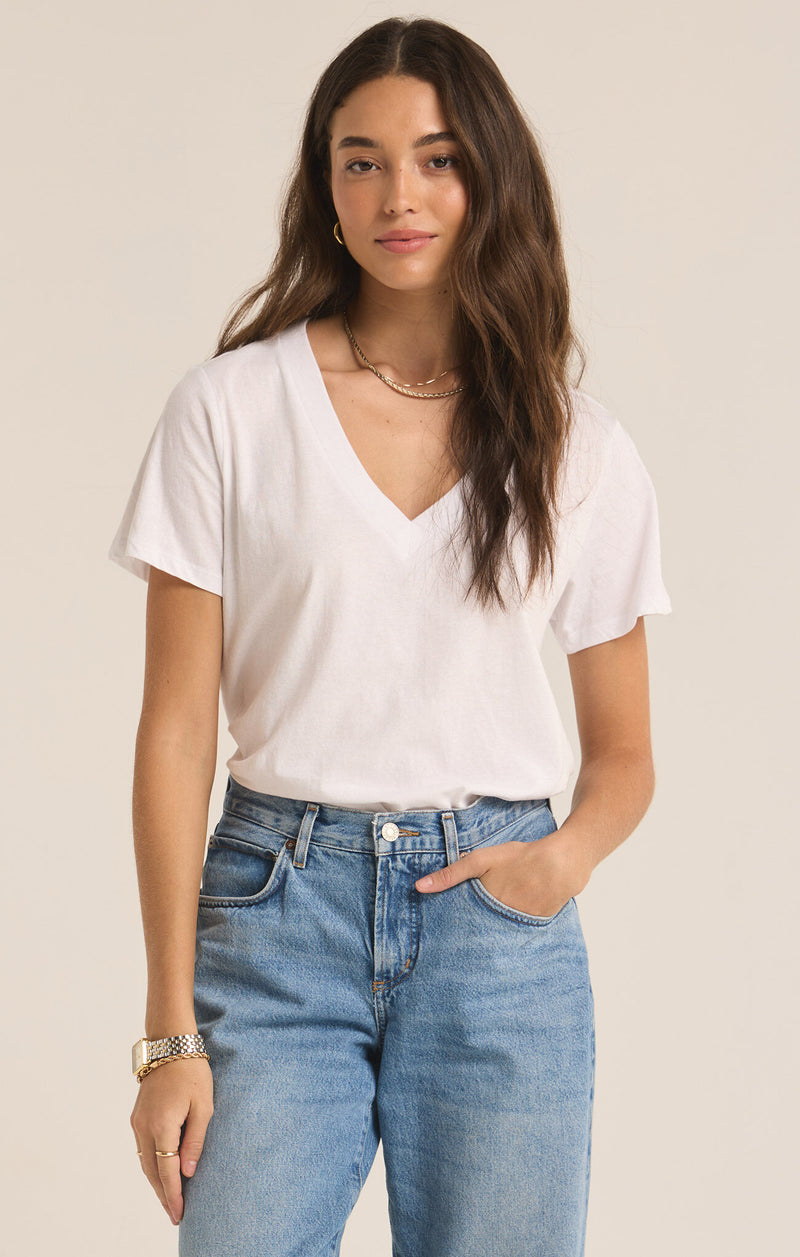 Z SUPPLY Girlfriend V-Neck Tee