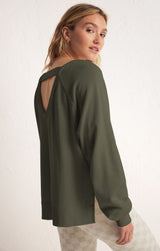 Z SUPPLY Open Back Sweatshirt