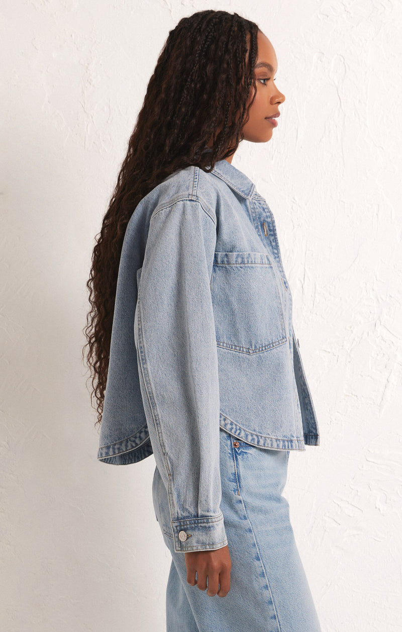 Z SUPPLY Cropped Denim Jacket