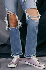 Kancan High Rise Distressed Denim Jeans