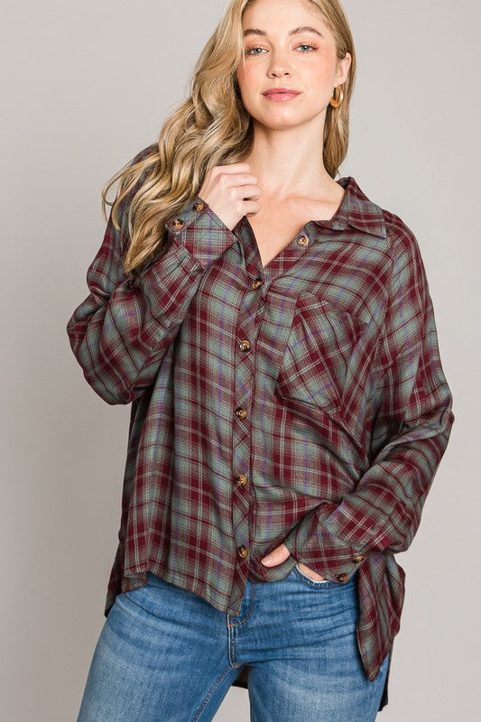 Super Soft Plaid Button Down Shirt