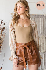 Stretchy Faux Leather Shorts