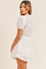 Lace Mini Ruffle Tier Dress