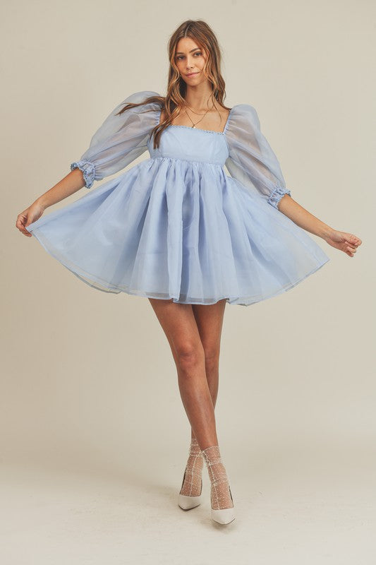 Babydoll tulle dress best sale