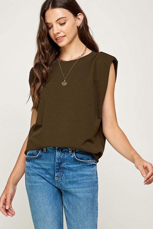 Melon Padded Sleeveless Top